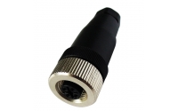 M12 A coding 4 pin female assembly connector