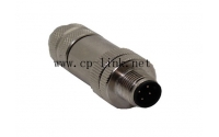 M12 Industry sensor 4pin male assembly connector with shield