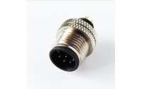 M12 A coding 12 pin soldering molding male connector