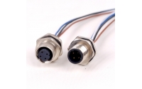 M12 D coding 4 pin male and female connector