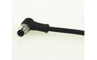 M8 male, right angled, molded cable connector  