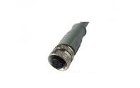 M12 B coding 5 pin female connector cable with shield
