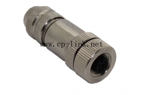 M12 Industry sensor 4pin female assembly connector with shield