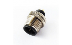 M12 A coding 4 pin soldering molding male connector