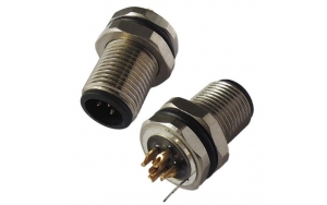 M12 A coding 5 pin male connector with ground