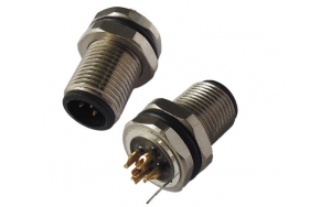 M12 B coding 5 pin male connector with ground