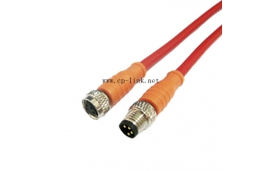 M8 4 pin female to female colored cable